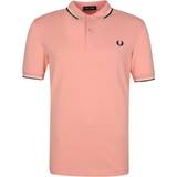 Fred Perry Pink T-shirts & Toppe Fred Perry poloskjorte med dobbeltstriber kanten GRÅ