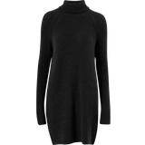 Høj krave - L Kjoler Pieces Ellen Kintted Dress - Black