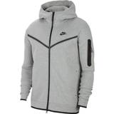 Fleece Tøj Nike Sportswear Tech Fleece Full-Zip Hoodie Men - Dark Grey Heather/Black