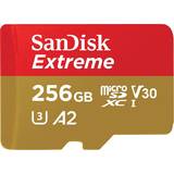 SanDisk Extreme microSDXC Class 10 UHS-I U3 V30 A2 160/90MB/s 256GB +Adapter