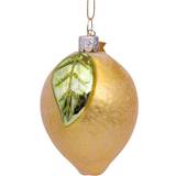 Gul Juletræspynt VONDELS Glaskugle Citron Juletræspynt