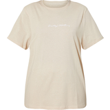32 - Beige - Dame T-shirts & Toppe PrettyLittleThing Cotton Oversized T-shirt - Sand