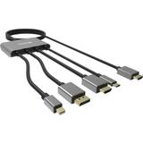 DisplayPort mini - Sort Kabler Sandberg HDMI-USB C/DisplayPort/Mini DisplayPort/HDMI/HDMI Micro M-F 2m