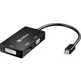 DisplayPort mini - HDMI Kabler Sandberg DisplayPort Mini-HDMI/DVI/VGA M-F 0.2m