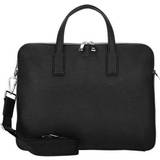 HUGO BOSS Crosstown Slim Computer Leather Bag Black