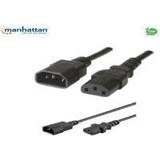 Manhattan Elkabler Manhattan 352673 Extension power cable IEC320 C14 to C13 10A 1m black