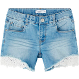 Blå Bukser Name It Girl's Salli Denim Shorts (13197440)
