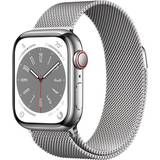 Apple watch 8 Wearables Apple Watch Series 8 Cellular 41mm Stainless Steel Case with Milanese Loop