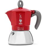 Rød Espressokander Bialetti Moka Induction 6 Cup