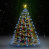 Netlys til med 210 LED'er 210 cm blå Juletræ