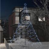 med metalstolpe 1400 LED'er 5 m koldt hvidt lys Juletræ