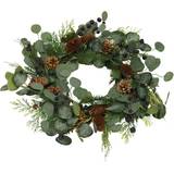 Grøn - Plast Julepynt Nordic Winter Wreath with Blueberries Green Julepynt