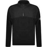 48 - Høj krave - Sort Overdele Calvin Klein Men's Badge Sherpa Half Zip Fleece Jacket - Black
