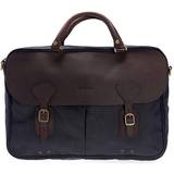 Barbour Wax Leather Briefcase Navy