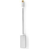 DisplayPort - Sølv Kabler Nedis USB C-DisplayPort 3.2 (Gen 1) M-F 0.2m