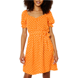 Korte kjoler - Orange Vila Vidotina S/S Dress - Mango Sorbet Aop Dot