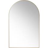 Aluminium - Oval Spejle Bue Messing Vægspejl 92x2.5cm