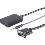 HDMI-kabler - Sort - VGA Aucune HDMI-VGA 0.2m