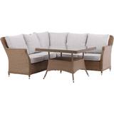Polyrattan loungesæt havemøbler natur Venture Design Vikelund Loungesæt, 1 borde inkl. 3 sofaer