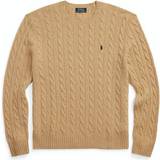 Cashmere - Herre Overdele Polo Ralph Lauren Cable Sweater - Camel Melange