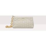 Coccinelle Grå Tasker Coccinelle Large white quilted leather crossbody bag with chain strap, White