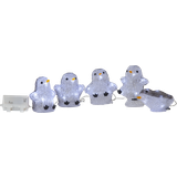 Batteridrevede - Grå Julebelysning Star Trading Crystalo Penguins Julelampe 12cm