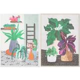 Grøn Billeder Dkd Home Decor S3013689 Lærred Plante (52 x 2,7 x 72 cm) (2 enheder) Billede