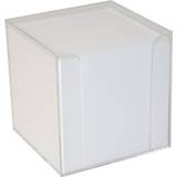 Opbevaringsbokse Blockkub med Hållare Vita Opbevaringsboks