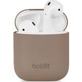 Høretelefoner Holdit Silicone Case AirPods Mocha Brown AirPods 1&2