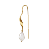 Stine A Smykker Stine A Long Twisted Earring - Gold/Pearl