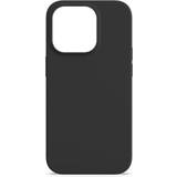 Xqisit Transparent Mobiltilbehør Xqisit Linocell Rubber case för iPhone 14 Pro Svart