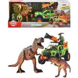Dickie Toys Dino Hunter legesæt Ford jeep med lys og lyd, 3 dinosaurer og figur