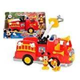 Udrykningskøretøj Disney Musse, Brandbil, med ljud- och ljusfunktioner, 2 figurer ingår, Leksak för barn från 3 år, MCC00