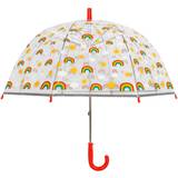 Rød Paraplyer X-Brella Childrens/Kids Rainbow Dome Umbrella (One Size) (Clear/Red)