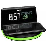 Blå Vækkeure TFA Dostmann 60.2028.01 Digital Alarm Clock with. wireless Charger