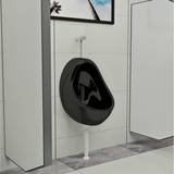 Toiletter vidaXL Wall Hung Urinal with Flush Valve Ceramic Black Black