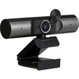 Webcam med mikrofon Platinet Webkamera 1080P med mikrofon og 2x Højttalere Sort