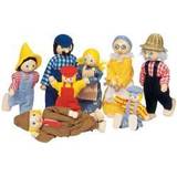 Goki Dukker & Dukkehus Goki Dolls Wf: Farmhouse 8-Piece Set H10-14.5cm, 3