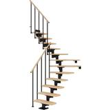 Dolle Svingstrapper Dolle Cork Book Step 1/4 Curved Classic II Railing 5083092-0100