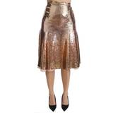 10 - Paillet - Polyester Tøj Dolce & Gabbana Women's Sequined High Waist Midi Skirt