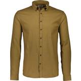 Elastan/Lycra/Spandex - Slim Skjorter Lindbergh Business Casual Shirt - Brown/Dark Camel