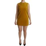 Bomuld - Guld Kjoler Dolce & Gabbana Women's Stretch Shift Mini Dress
