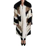 Dame - Uldfrakker Dolce & Gabbana Women's Sheep Fur Shearling Cape Jacket Coat