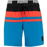 Stribede - XXL Badetøj Puma Men's Swim Heritage Stripe Mid-Length Shorts - Blue Combo