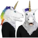 Heldækkende masker Kostumer My Other Me Adults Unicorn Articulated Jaw Mask