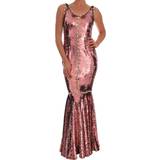 Paillet - Rund hals Tøj Dolce & Gabbana Sequined Sheath Crystal Dress