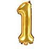 PartyDeco Foil Balloon Number 1 35cm Gold