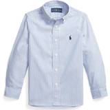 Blå - Drenge Skjorter Polo Ralph Lauren Kid's Slim Striped Oxford Shirt - Blue/White (550809)
