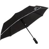 Sort Paraplyer Paraply, automatisk hopfällning, med reflexkant