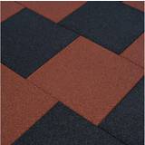 Kontorindretning & Opbevaring vidaXL Fall Protection Tiles 6 pcs Rubber 50x50x3 cm Red
